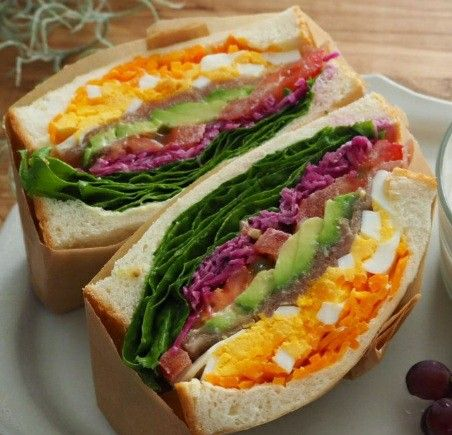 sandwich trứng rau củ